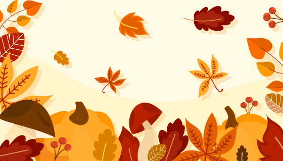 各种叶子设计秋天背景矢量素材(AI/EPS)