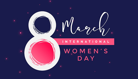 深蓝色妇女节背景矢量素材(EPS)