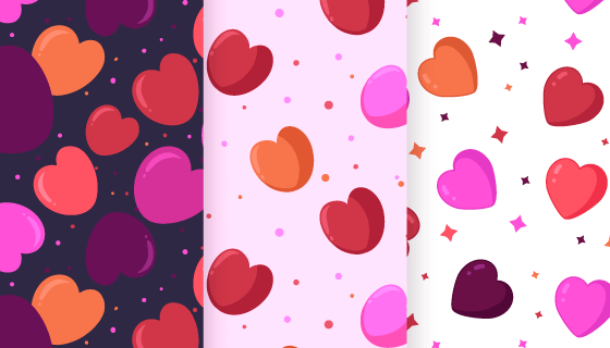 爱心图案背景矢量素材(AI/EPS)