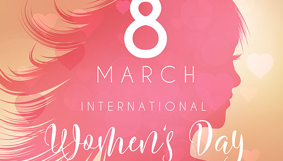 女性剪影妇女节矢量素材(EPS)