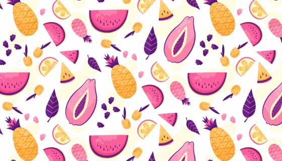 紫色水果图案背景矢量素材(AI/EPS)