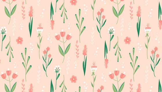 漂亮的花朵图案背景矢量素材(AI/EPS)