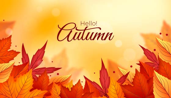秋叶设计秋天背景矢量素材(AI/EPS)