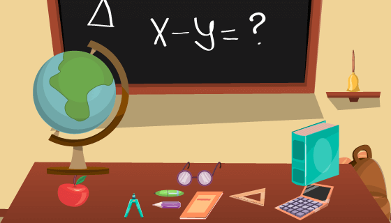 黑板和讲台矢量素材(EPS)