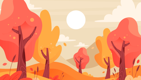 多彩的秋天背景矢量素材(AI/EPS)