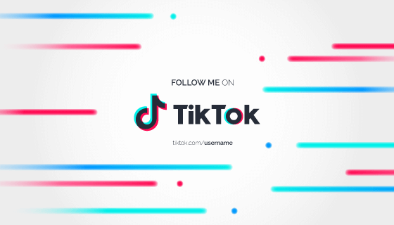 抽象的TikTok关注我背景矢量素材(EPS)