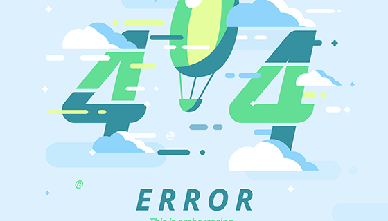 扁平风格404错误页面(EPS/AI)