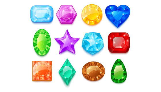 五彩缤纷的宝石矢量素材(EPS)