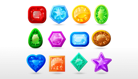 五彩缤纷的宝石矢量素材(EPS)