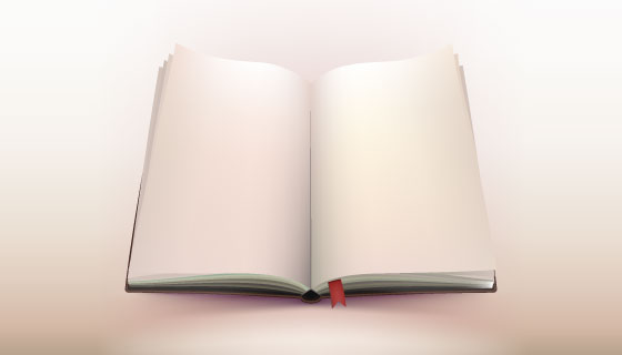 翻开的书本矢量素材(EPS)