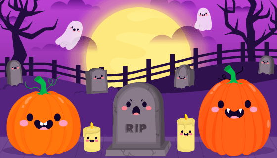 诡异的万圣节背景矢量素材(AI/EPS)