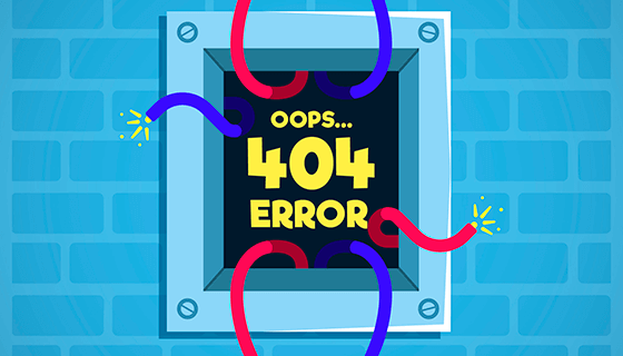 扁平风格404错误页面(EPS/AI)