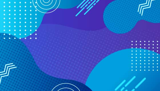 半色调和孟菲斯风格抽象背景矢量素材(AI/EPS)