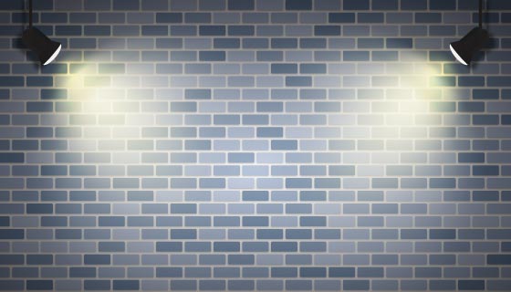 聚光灯和墙壁矢量素材(AI/EPS)