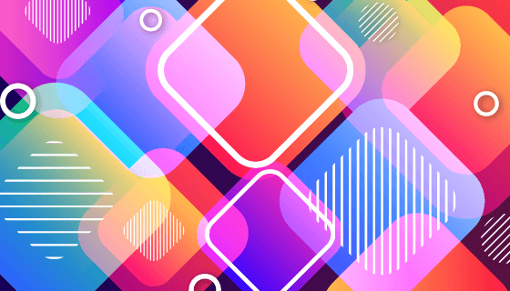 多彩重叠方块背景矢量素材(AI/EPS)