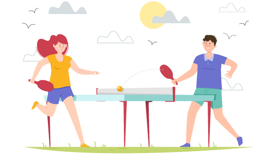 打乒乓球的人们矢量素材(AI/EPS/PNG)