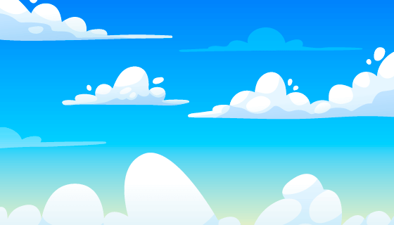 清爽的蓝天白云背景矢量素材(AI/EPS)