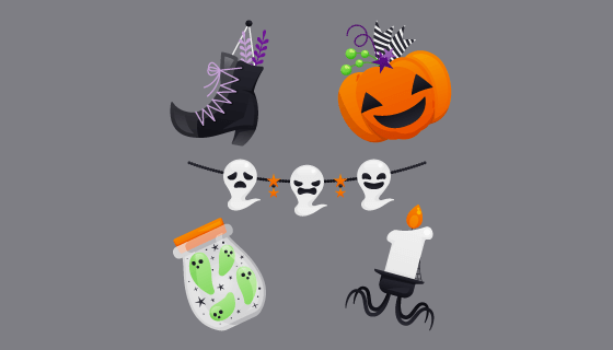 万圣节元素矢量素材(AI/EPS/PNG)