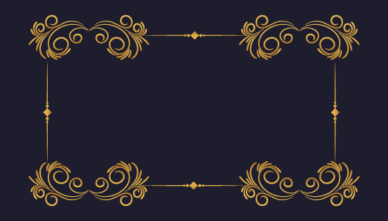 金色装饰边框矢量素材(EPS)