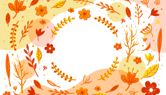 各种叶子设计的秋天背景矢量素材(AI/EPS)