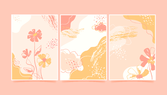 手绘爱心集合矢量素材(AI/EPS/PNG)