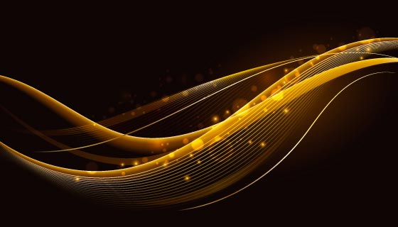 闪亮的金色波浪背景矢量素材(AI/EPS)