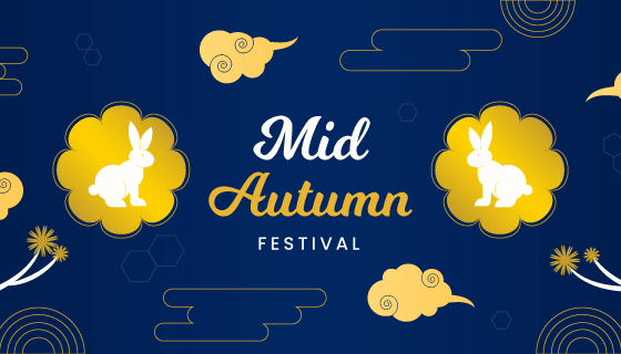 金色创意设计中秋节banner矢量素材(AI/EPS)