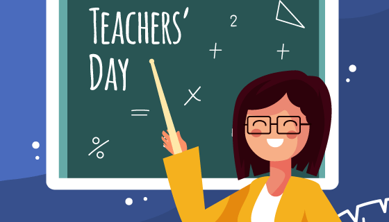 讲课的老师教师节矢量素材(AI/EPS)