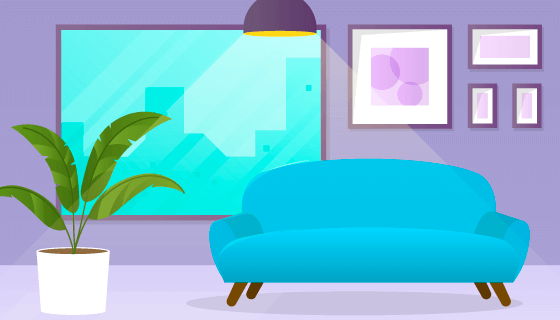 现代客厅设计矢量素材(AI/EPS)