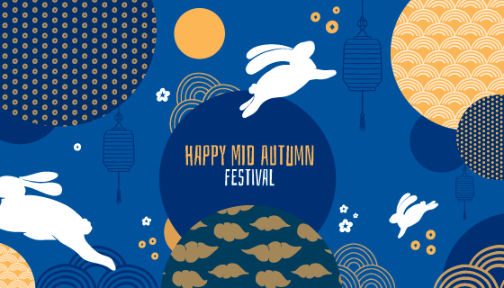 兔子设计中秋节banner矢量素材(AI/EPS)