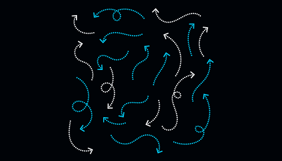 手绘涂鸦风格点状箭头矢量素材(EPS)