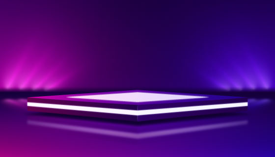 炫彩霓虹灯舞台矢量素材(AI/EPS)