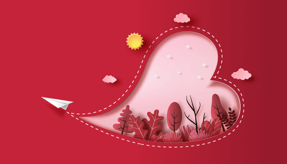 飞向你的心设计爱情矢量素材(EPS)