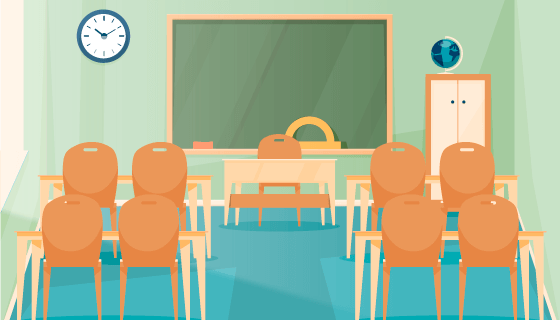 空旷的教室矢量素材(AI/EPS)