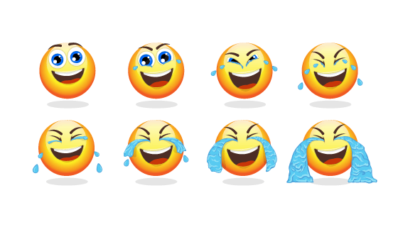 8个卡通表情矢量素材(EPS/PNG)