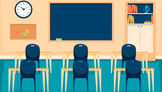 空旷的教室矢量素材(AI/EPS)