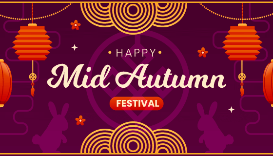 灯笼设计中秋节banner矢量素材(AI/EPS)