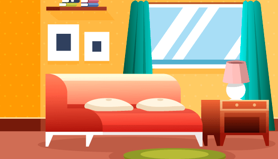 现代风格客厅设计矢量素材(AI/EPS)