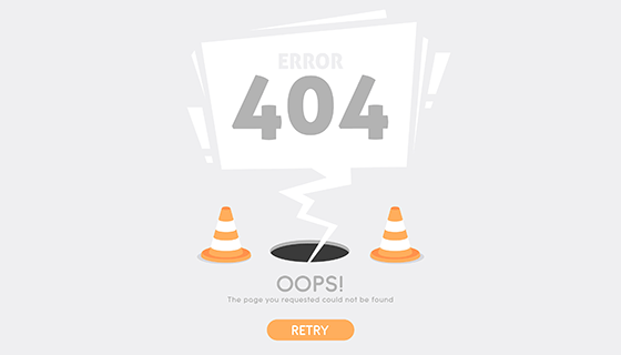 创意陷阱设计404错误页面(EPS/AI)