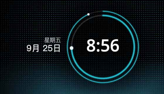 富有科技感的SVG日期和时钟