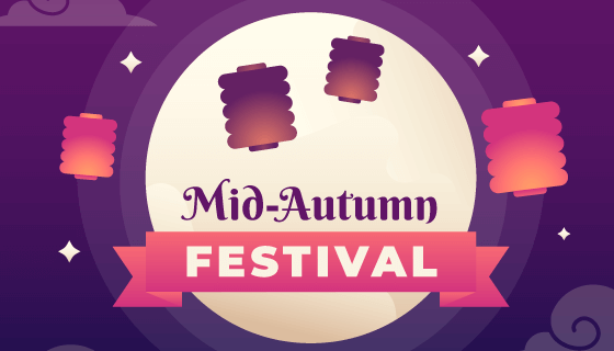 月亮灯笼设计中秋节矢量素材(AI/EPS)