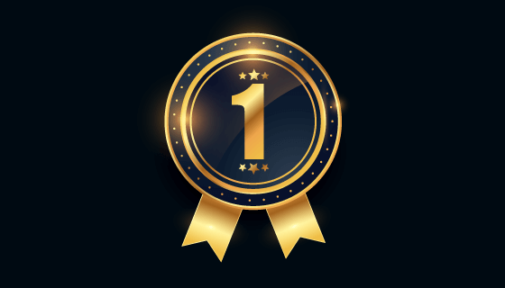 第一名金牌奖章矢量素材(EPS)