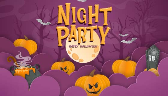 南瓜设计万圣节快乐背景矢量素材(EPS)
