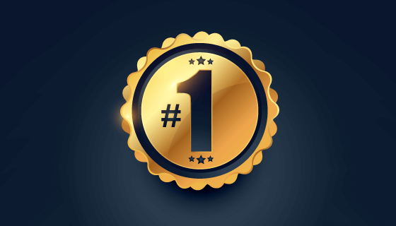 第一名金牌奖章矢量素材(EPS)