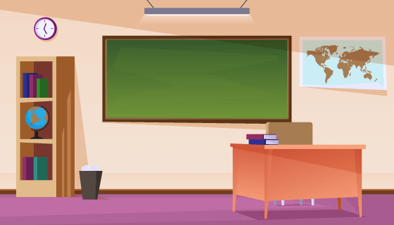 空旷的教室矢量素材(AI/EPS)