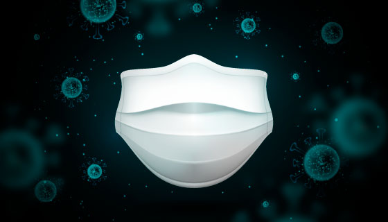 口罩和冠状病毒背景矢量素材(AI/EPS)