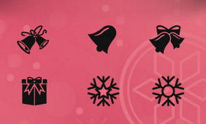 100个圣诞节矢量图标(PSD/SVG)