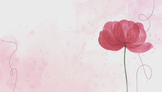 粉红色水彩花朵背景矢量素材(EPS)