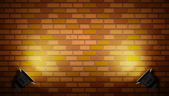 聚光灯和墙壁矢量素材(AI/EPS)