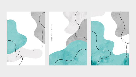 3张抽象风格的封面矢量素材(EPS)
